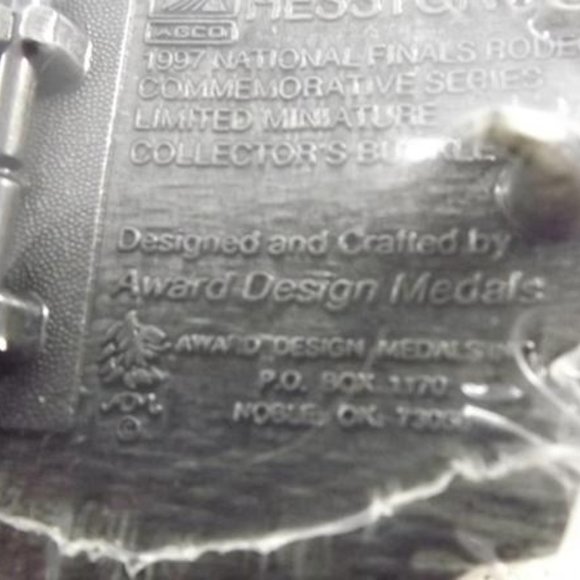 National Finals Rodeo 1997 Hesston Belt Buckle - Picture 6 of 7